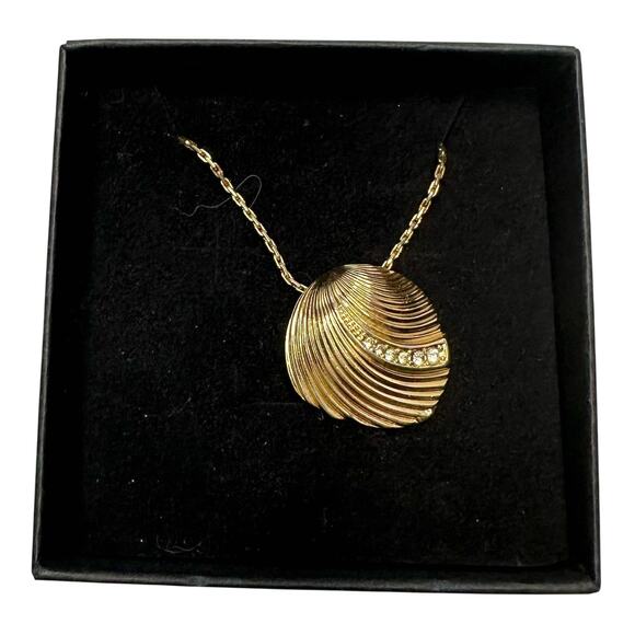 Christian Dior Seashell w Crystals Necklace - Vintage! - Picture 16 of 16